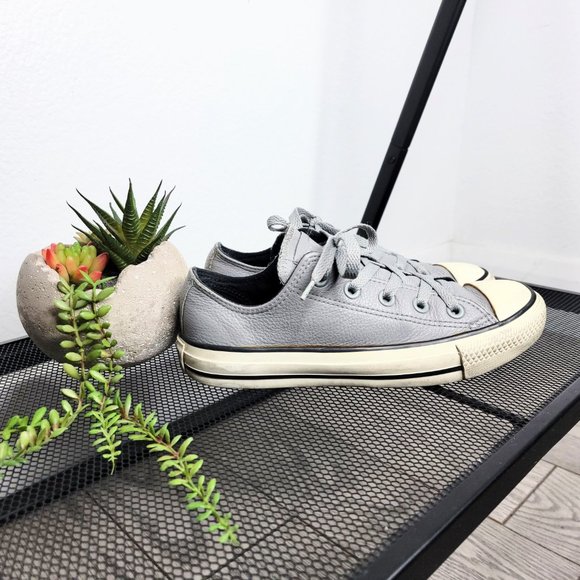 Converse All Star 2012 121986 Gray Leather Unisex Sneakers M-4/W-6 - Picture 5 of 11